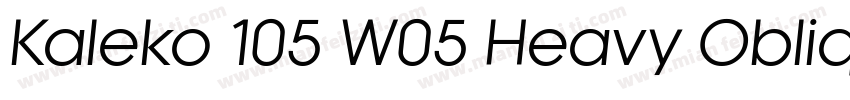 Kaleko 105 W05 Heavy Oblique字体转换
